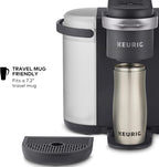 Keurig K-Cafe Single-Serve K-Cup Coffee Maker, Latte Maker and Cappuccino Maker, Comes with Dishwasher Safe Milk Frother, Coffee Shot Capability, Compatible with all Keurig K-Cup Pods, Dark Charcoal