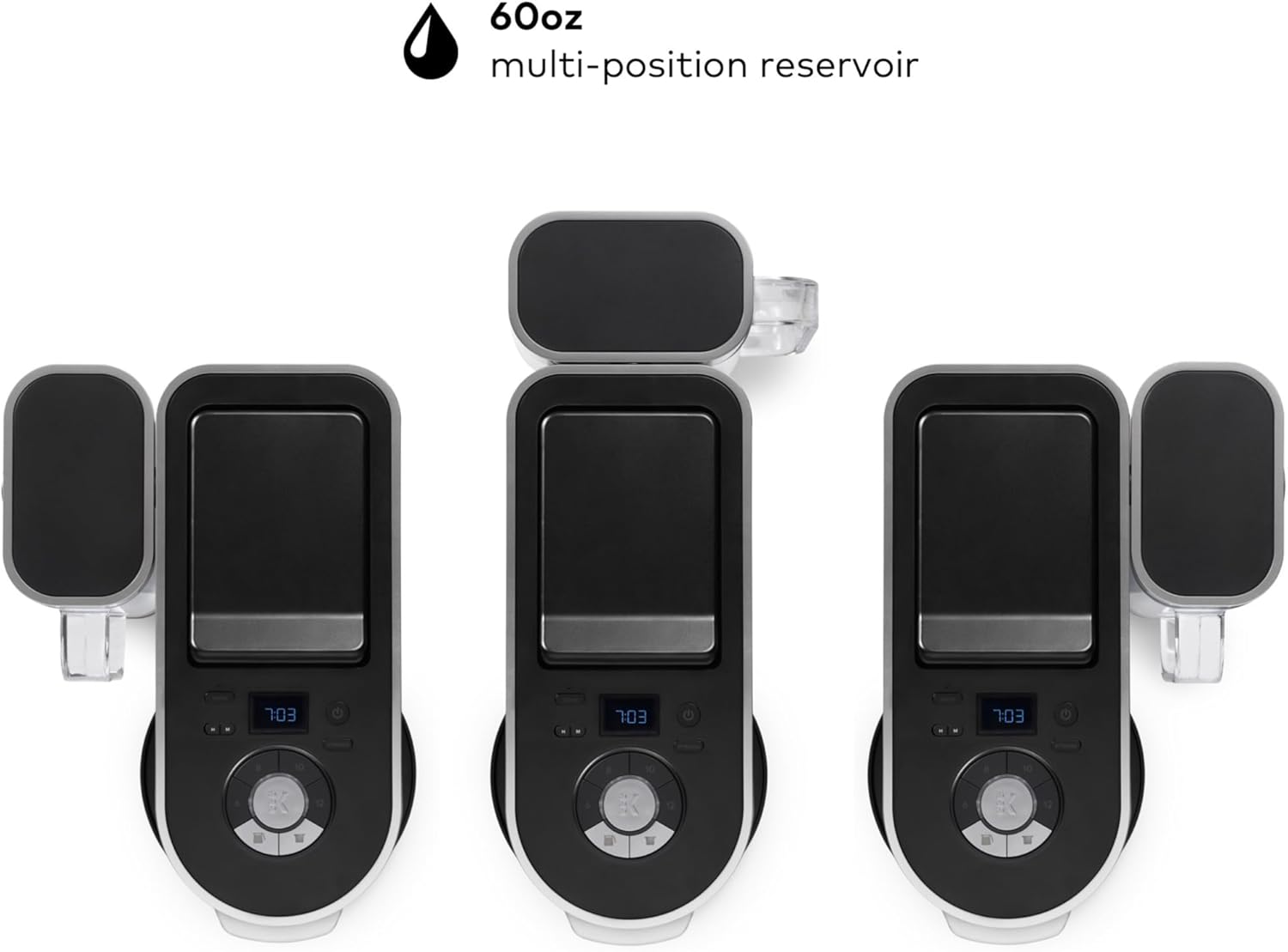 eurig K-Duo Plus Single Serve & Carafe Coffee Maker, Multi-Position 60oz Removable Reservoir, Programmable Auto Brew Carafe, Black