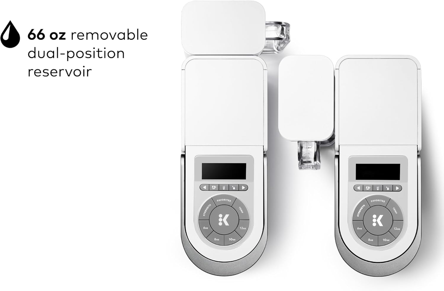 Keurig K-Supreme SMART Single Serve Coffee Maker With WiFi Compatibility, 4 Brew Sizes, And 66oz Removable Reservoir, Compatible with Alexa, White