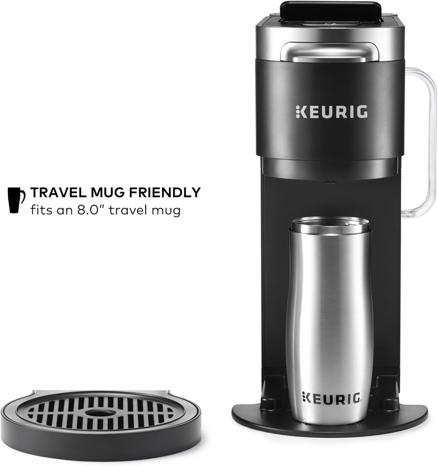 eurig K-Duo Plus Single Serve & Carafe Coffee Maker, Multi-Position 60oz Removable Reservoir, Programmable Auto Brew Carafe, Black