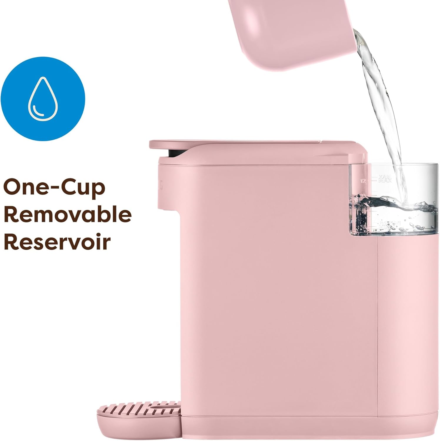 Keurig K-Mini Mate Single Serve K-Cup Pod Coffee Maker, Brews Up to 12 oz Cup, Compact Portable Coffee Machine for Small Spaces, Great for Dorms & Offices, Pink Sands