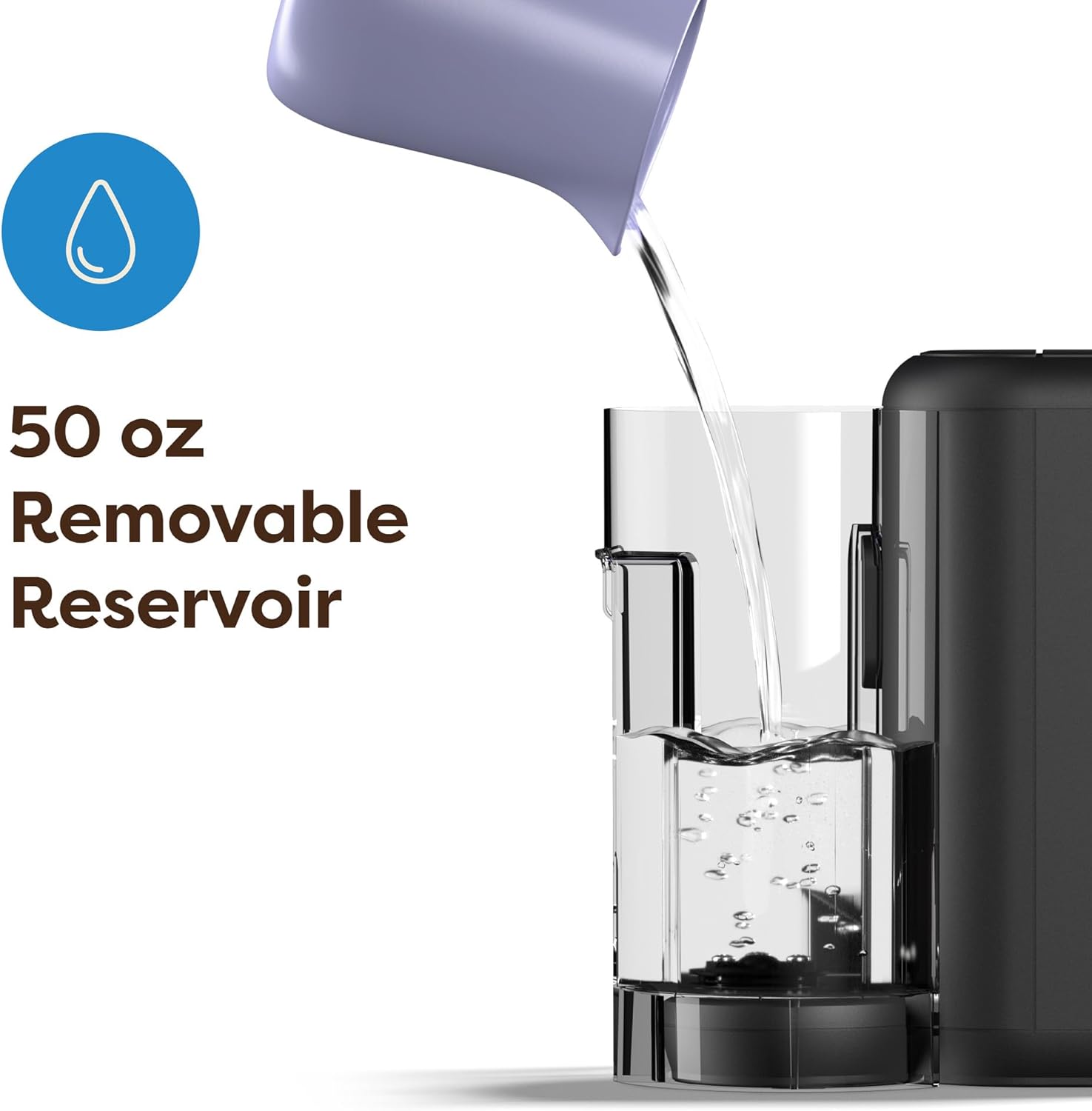 Keurig K-Mini Mate Plus Single-Serve K-Cup Pod Coffee Maker, Compact, 3 Cup Sizes, Brew Over Ice and Strong Button Features, 50 oz Removable Reservoir, Wild Orchid