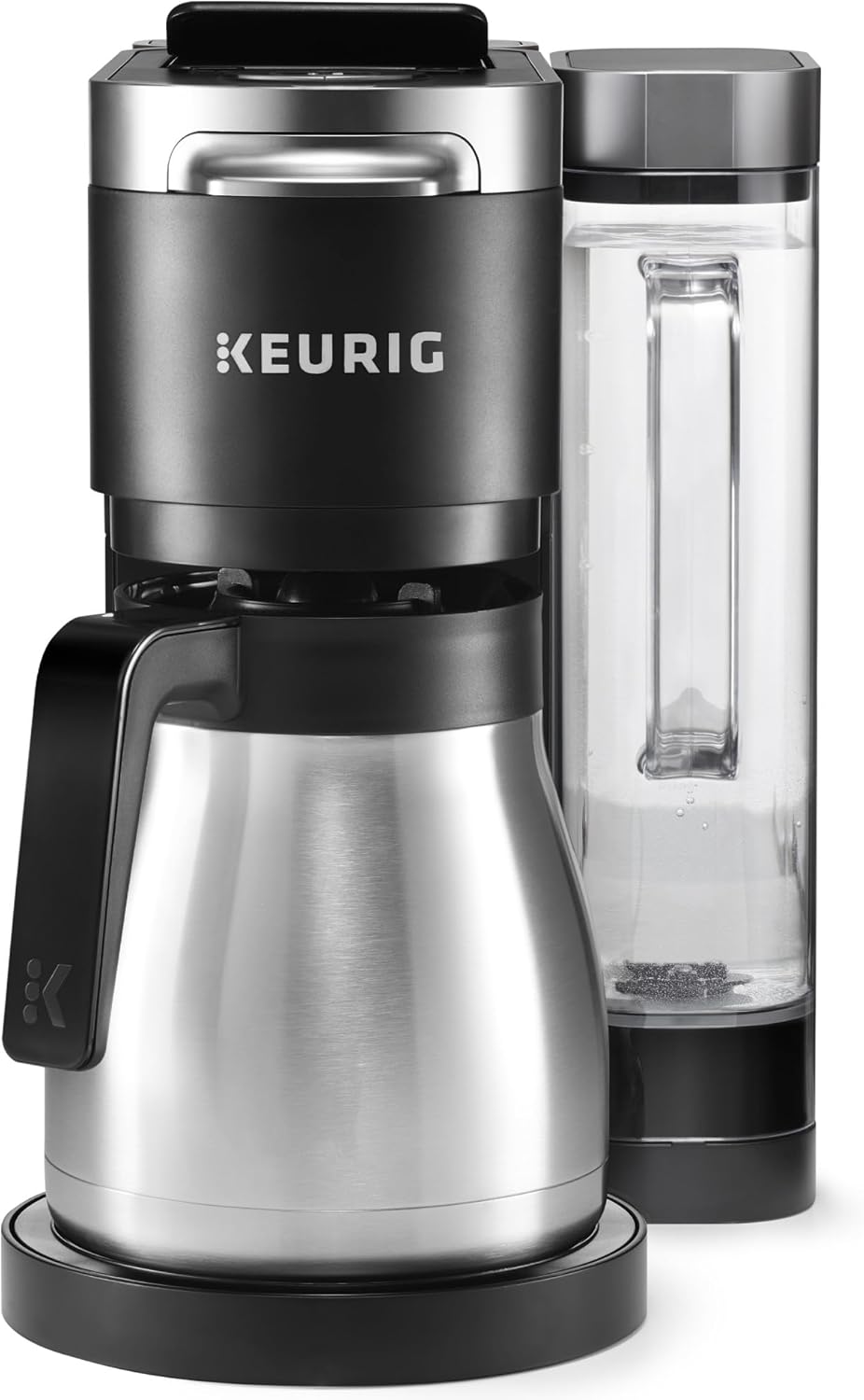 eurig K-Duo Plus Single Serve & Carafe Coffee Maker, Multi-Position 60oz Removable Reservoir, Programmable Auto Brew Carafe, Black