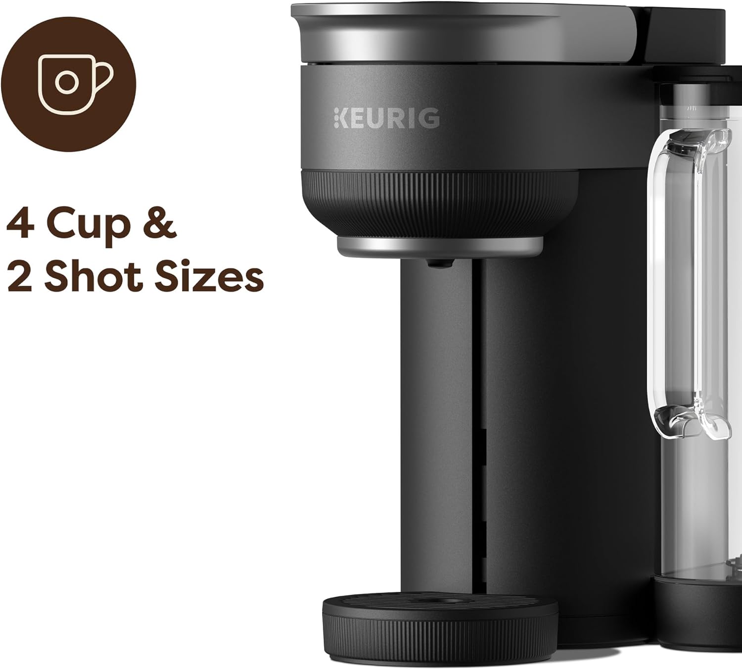 Keurig K-Crema Single Serve K-Cup Pod Coffee Maker, PressureInfusion & MultiStream Technology, Brews Crema-Topped Coffee, Espresso-Style Shots, Classic Coffee, Tea, Cocoa, 72 oz Removable Reservoir