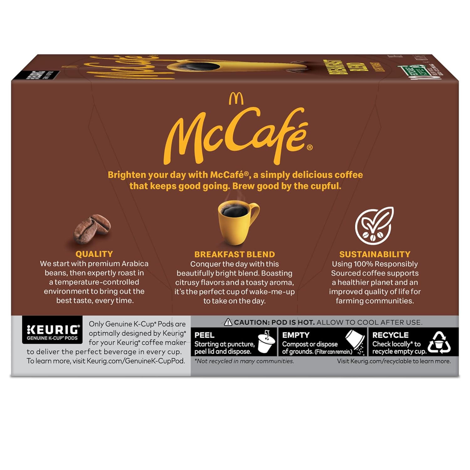 McCafe Breakfast Blend, Single Serve Coffee Keurig K-Cup Pods, Light Roast, 60 Count (6 Packs of 10)