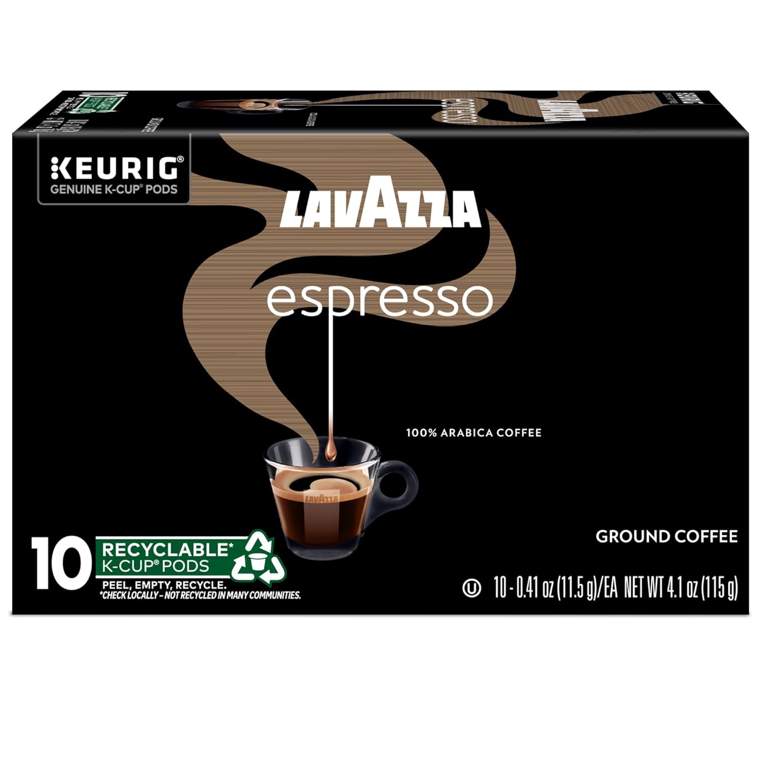 Lavazza Espresso, Single-Serve Keurig K-Cup Pods, Medium Roast Coffee, 60-Count Box (6 Packs of 10)