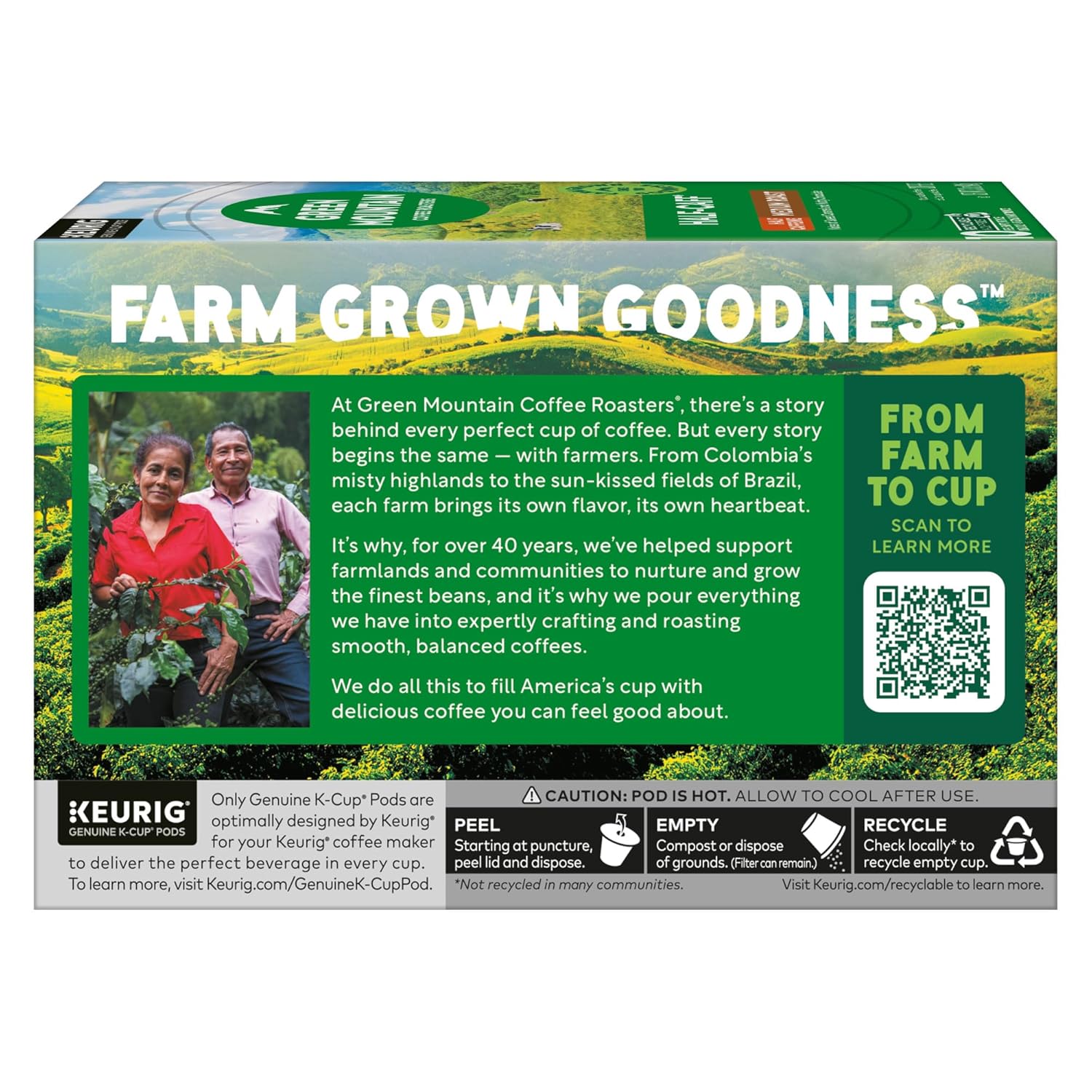 Green Mountain Coffee Roasters Half Caff, Keurig Single Serve K-Cup Pods, Medium Roast Coffee, 60 Count, (6 Packs of 10)