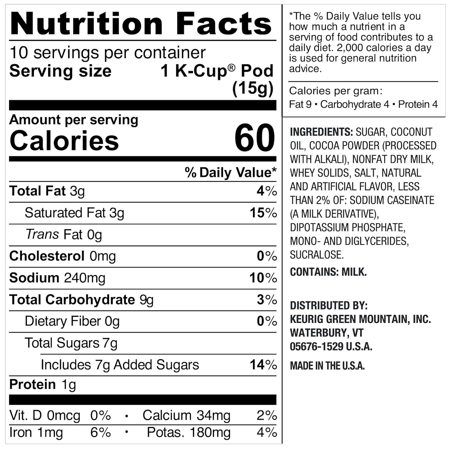 Swiss Miss Peppermint Hot Cocoa, Keurig Single-Serve K-Cup Pods, 60 Count (6 Packs of 10)